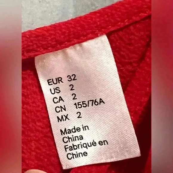 H&M DIVIDED RED RUFFLE DRESS WOMEN'S SIZE 2 - Picture 7 of 9